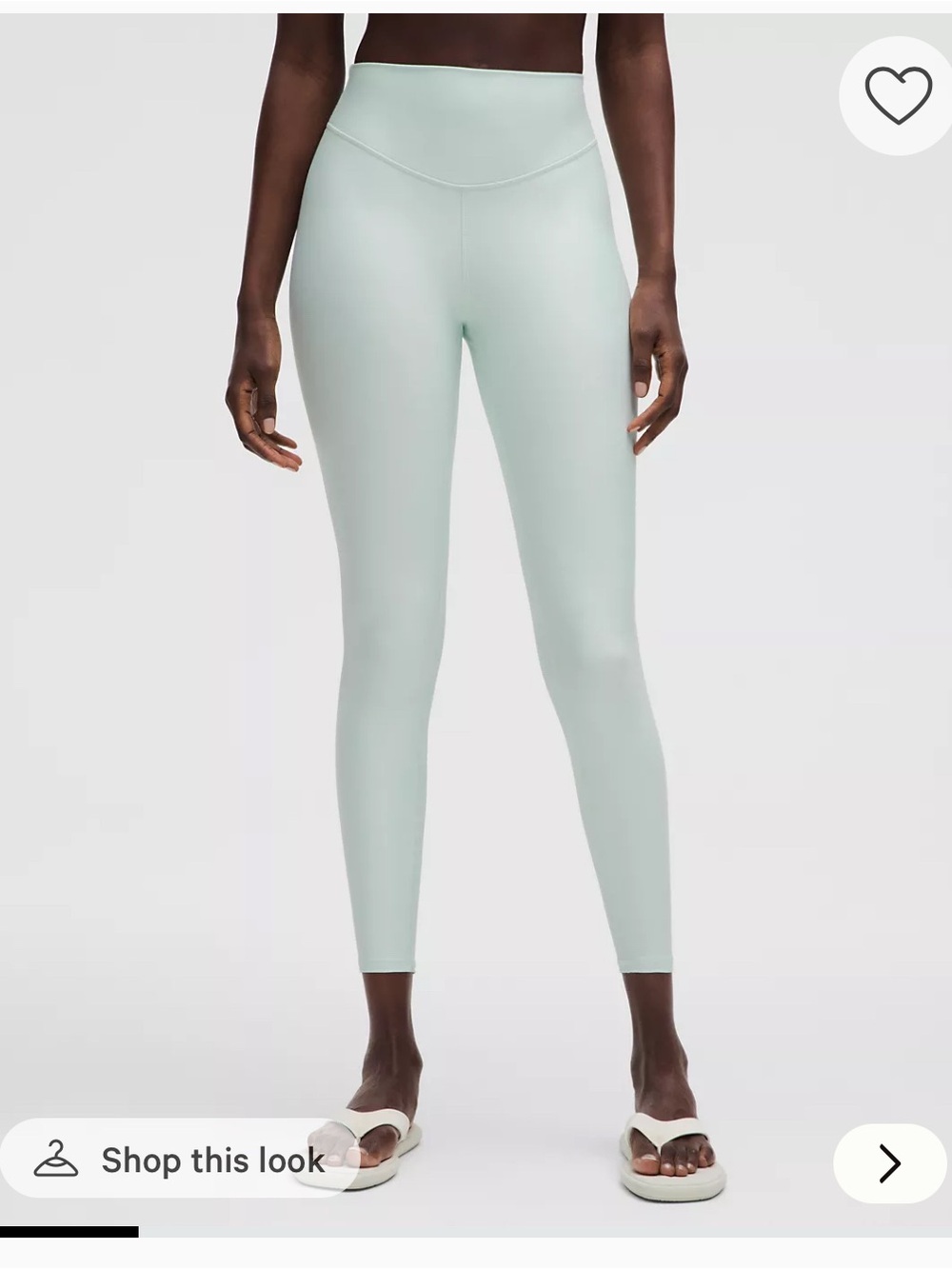 lululemon Wunder Under 25” HR in Mint Breeze